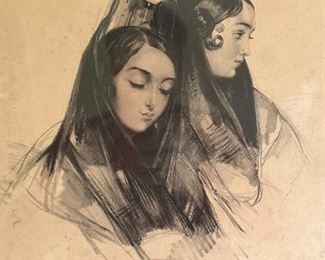 John F. Lewis Sevillanas & Ronda  Framed Litho	Frame: 15 x 12in	
