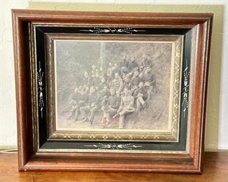 Antique Soldier Picture Framed	Frame: 12.5 x 14.5 x 3.	
