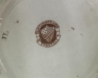 CW Turner & Sons Benedick Tunstall Pitcher & Bowl	Pitcher:    11.5 inches high Bowl: 14.75 inches diameter.	
