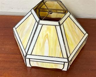 Vintage Slag Glass Shade	16 inches across	
