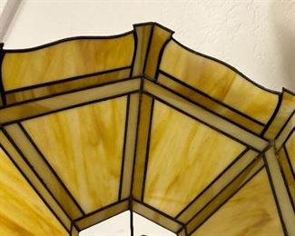 Vintage Slag Glass Shade	16 inches across	
