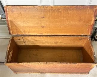 Antique Weathered Blanket Trunk	17.5 x 44.5 x 16in	HxWxD
