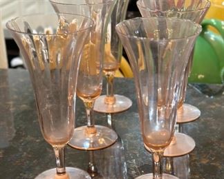6pc Pink Glass Set		
