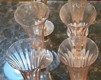6pc Pink Glass Set		
