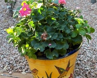 Bird Motif Planter and Pot #2		
