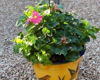 Bird Motif Planter and Pot #2		
