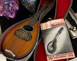 Vintage Pot Belly Bowl Back Mandolin Tortoise Shell		
