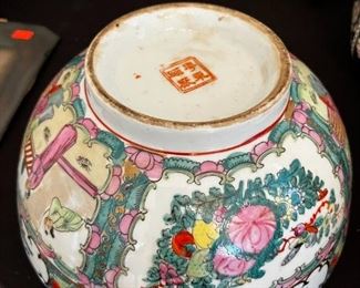 CHINESE BOWL FAMILLE ROSE MEDALLION	10 inch diameter 4.5 inches tall	
