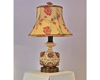 Capodimonte lamp and lamp shade...perfect condition