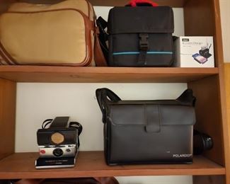 Vintage cameras and camera bags