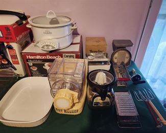 Crock pots, food scales and more