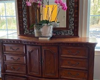 Dresser with mirror