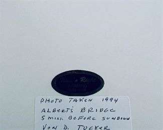 Von Tucker signed photo $50