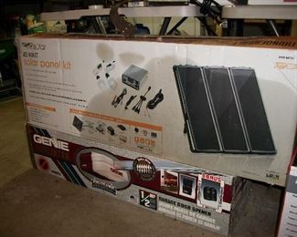 Solar Panel and Genie Garage Door Opener - New