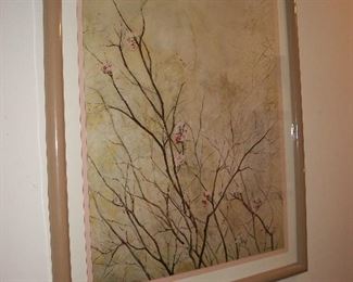 Framed Vintage Print by Jane Chenoweth - Flowering Quince