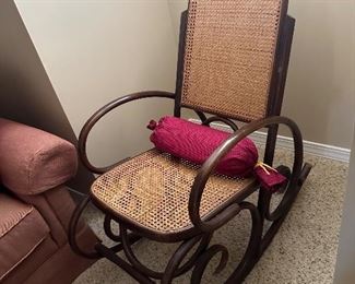 Bentwood cane rocker