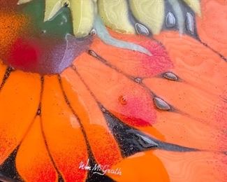 William McGrath art glass plate