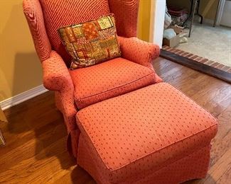 Wingback and ottoman