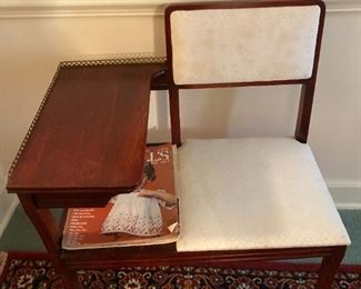 Chair with Side Table.