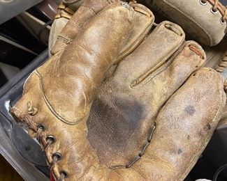 Old baseball Mitts 
