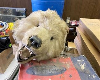 Faux Polar Bear Head