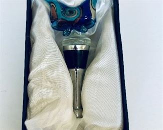 Handblown glass bottle stopper