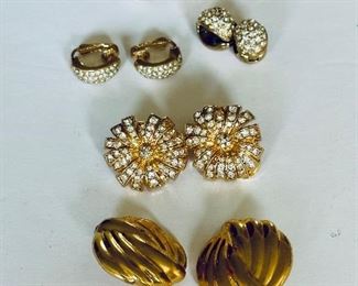 Vintage costume jewelry, including Christian Dior and St. John