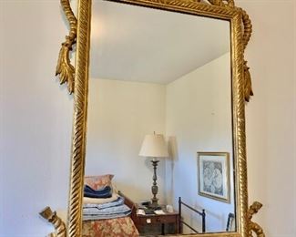 Vintage gilt mirror with rope motif