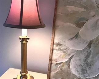 1 of 2 Matching brass lamps