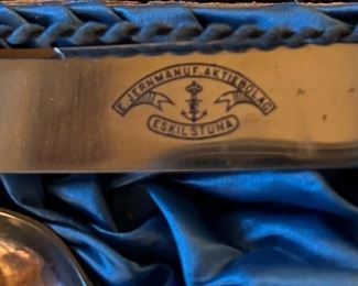 Vtg. E. Jern  Aktiebolag - Eskilstuna - silver plate flatware set w/box