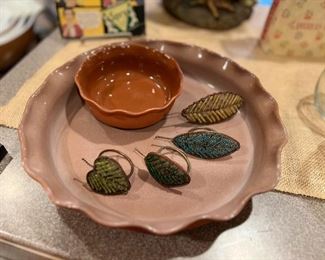Terra-Cotta chip and dip bowl