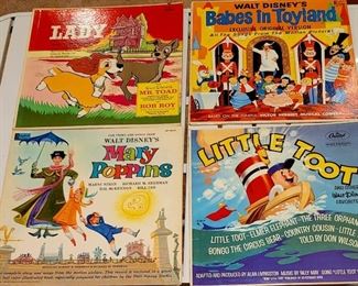 Vtg. Albums - Lady & the Tramp - Babes in Toyland - Marry Poppins - Little Toot