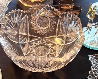 Crystal cut bowl 
