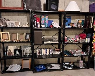 3 of 4 metal shelves 