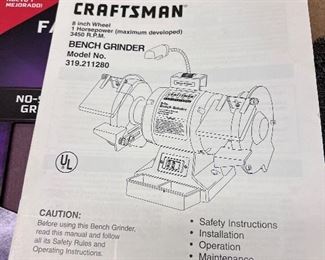 Craftsman Bench Grinder 