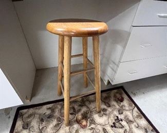 1 of 2 wood stools