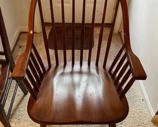 Windsor style cherry bentwood arm chair.