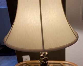 Decorative brass lamp.