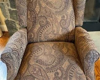 Paisley pattern arm chair.