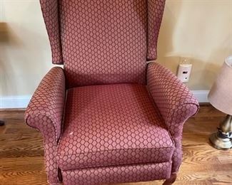 Patterned armchair.