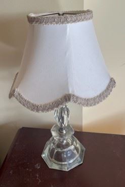 Small lamp with glass lamp.