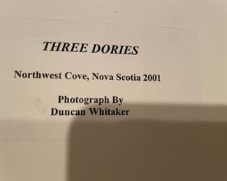 "Three Dories" - Northwest Cove, Nova Scotia 2001, photograph by Duncan Whitaker.