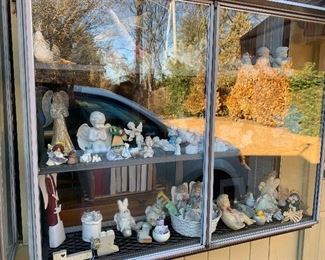 Window display of angels