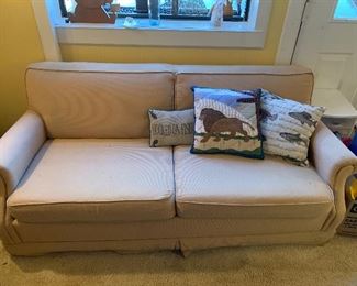 One of two sleeper love seats