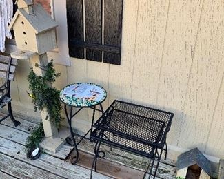 Out door furniture, iron tables