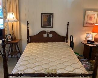 One of two antique full beds