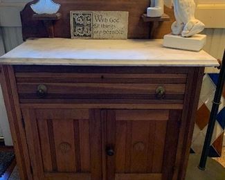 Marble top wash stand