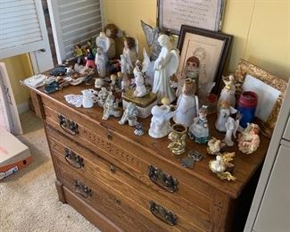 Oak dresser, angels