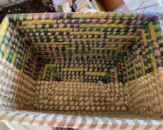 Sweet grass basket multi color