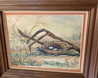 bird nest original art